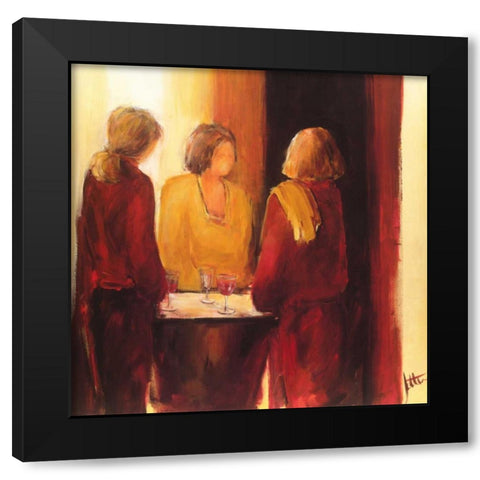 Meeting place I Black Modern Wood Framed Art Print with Double Matting by Roseboom, Jettie