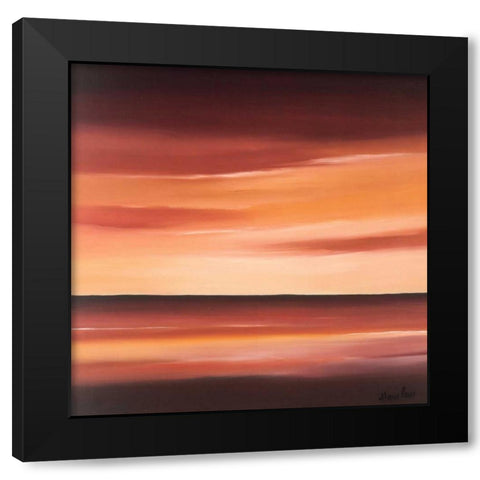 Splendid II Black Modern Wood Framed Art Print with Double Matting by Paus, Hans