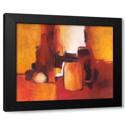 Cans and bottles I Black Modern Wood Framed Art Print by Roseboom, Jettie