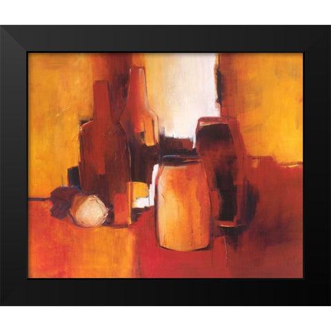 Cans and bottles I Black Modern Wood Framed Art Print by Roseboom, Jettie