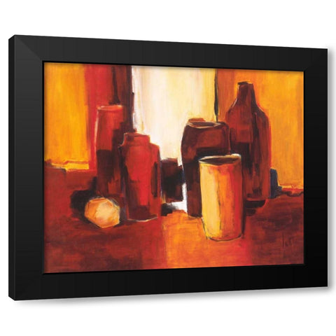 Cans and bottles II Black Modern Wood Framed Art Print by Roseboom, Jettie