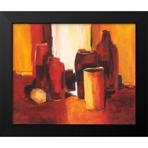 Cans and bottles II Black Modern Wood Framed Art Print by Roseboom, Jettie