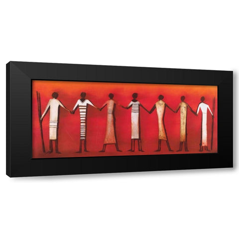 Figuras I Black Modern Wood Framed Art Print with Double Matting by Noordhuis, Jan Eelse