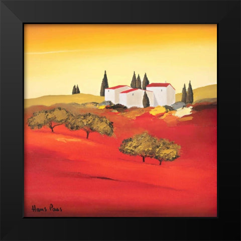 Tuscan red III Black Modern Wood Framed Art Print by Paus, Hans