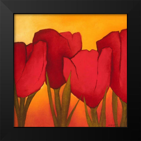 Be in full bloom II Black Modern Wood Framed Art Print by Schrooten, Andre