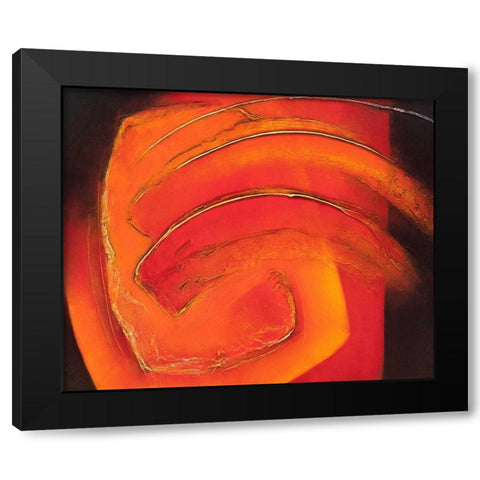 in motion II Black Modern Wood Framed Art Print by Liesbet, Optendress