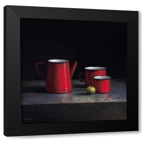 Pots and pans II Black Modern Wood Framed Art Print by van Riswick, Jos