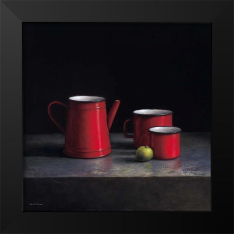 Pots and pans II Black Modern Wood Framed Art Print by van Riswick, Jos