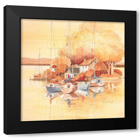 Seaside I Black Modern Wood Framed Art Print by Franz, Heigl