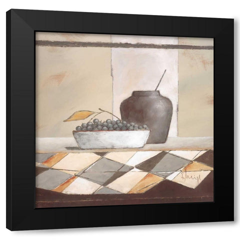 Still life in grey II Black Modern Wood Framed Art Print by Heigl, Franz