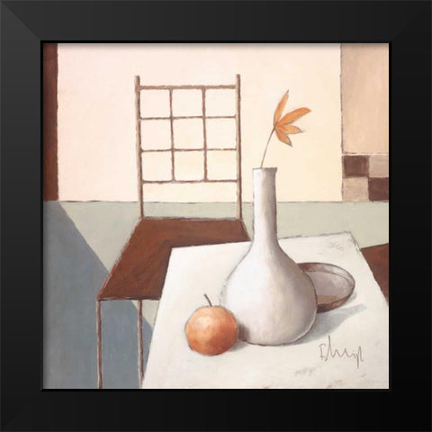 Still life in grey IV Black Modern Wood Framed Art Print by Heigl, Franz