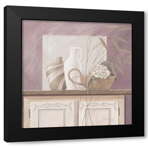 Pastel colours I Black Modern Wood Framed Art Print with Double Matting by Heigl, Franz