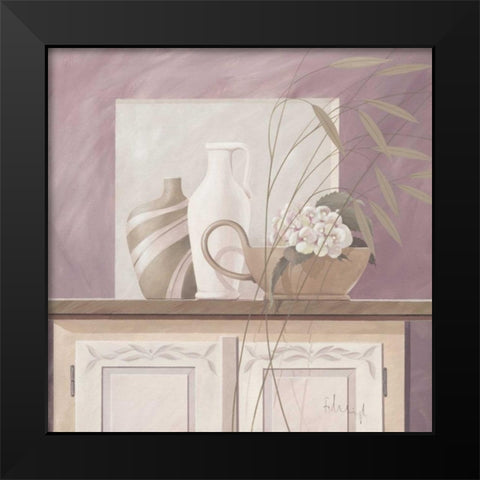 Pastel colours I Black Modern Wood Framed Art Print by Heigl, Franz