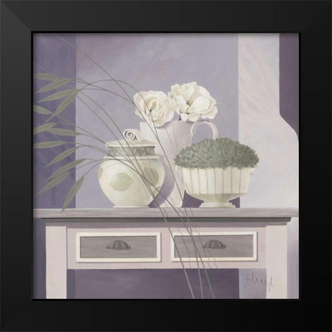 Pastel colours II Black Modern Wood Framed Art Print by Heigl, Franz