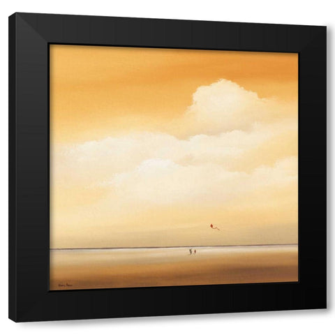 Flying high Black Modern Wood Framed Art Print by Paus, Hans