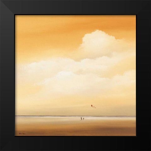 Flying high Black Modern Wood Framed Art Print by Paus, Hans