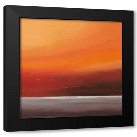 Attractive red I Black Modern Wood Framed Art Print with Double Matting by Paus, Hans