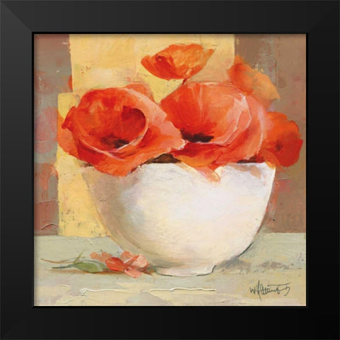 Lovely Poppies I Black Modern Wood Framed Art Print by Haenraets, Willem