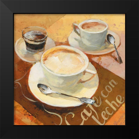 Cafe Grande II Black Modern Wood Framed Art Print by Haenraets, Willem
