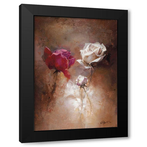 A Couple II Black Modern Wood Framed Art Print with Double Matting by Haenraets, Willem