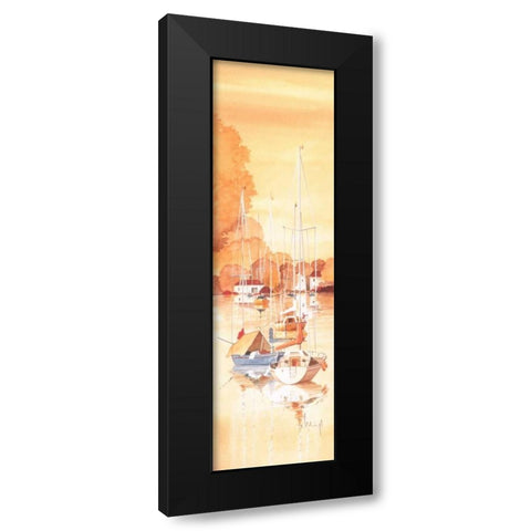 Seaside IV Black Modern Wood Framed Art Print with Double Matting by Franz, Heigl