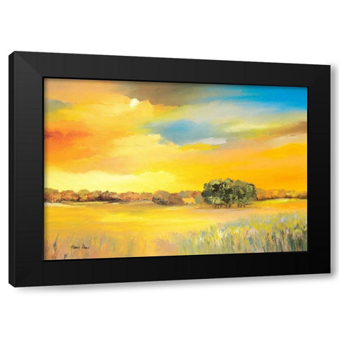 Serene I Black Modern Wood Framed Art Print with Double Matting by Paus, Hans