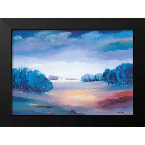 Serene II Black Modern Wood Framed Art Print by Paus, Hans