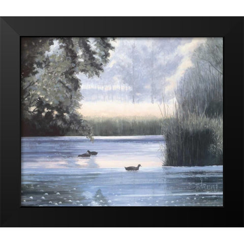 Water base II Black Modern Wood Framed Art Print by Heigl, Franz
