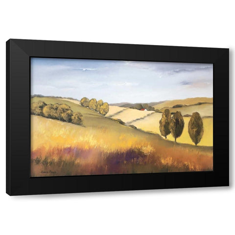 The cottswold II Black Modern Wood Framed Art Print with Double Matting by Paus, Hans