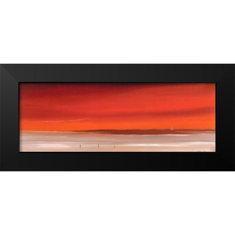 a place to meditate IV Black Modern Wood Framed Art Print by Paus, Hans