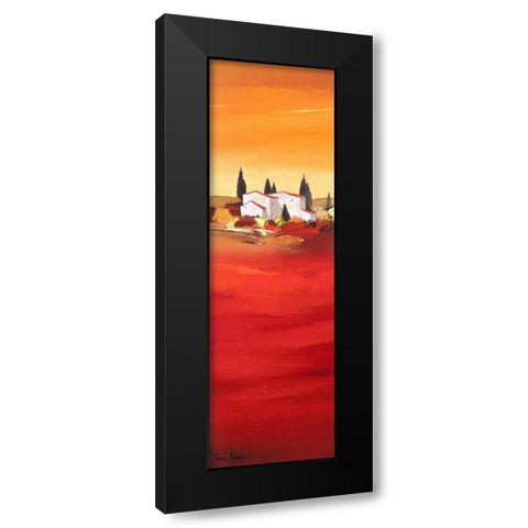 Tuscan red I Black Modern Wood Framed Art Print with Double Matting by Paus, Hans