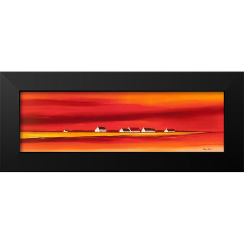 Sundown II Black Modern Wood Framed Art Print by Paus, Hans