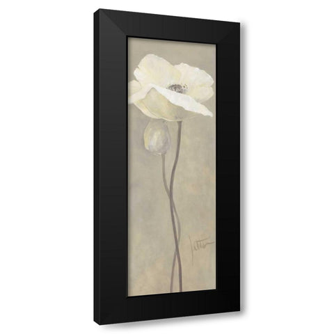 Poppy in white IV Black Modern Wood Framed Art Print with Double Matting by Roseboom, Jettie