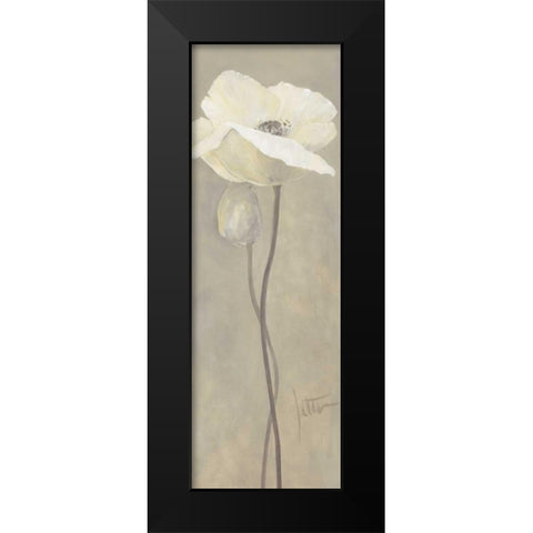 Poppy in white IV Black Modern Wood Framed Art Print by Roseboom, Jettie