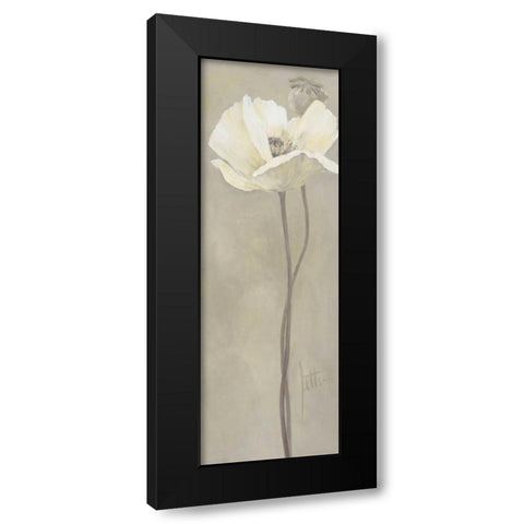 Poppy in white V Black Modern Wood Framed Art Print with Double Matting by Roseboom, Jettie