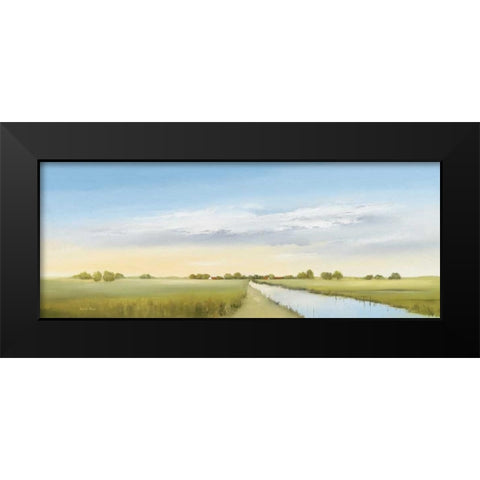 Lowlands I Black Modern Wood Framed Art Print by Paus, Hans