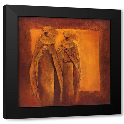 Prominent II Black Modern Wood Framed Art Print with Double Matting by Optendrees, Liesbeth