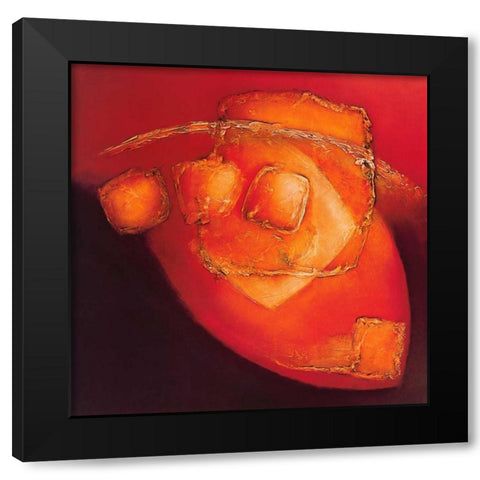 In motion I Black Modern Wood Framed Art Print with Double Matting by Optendrees, Liesbeth