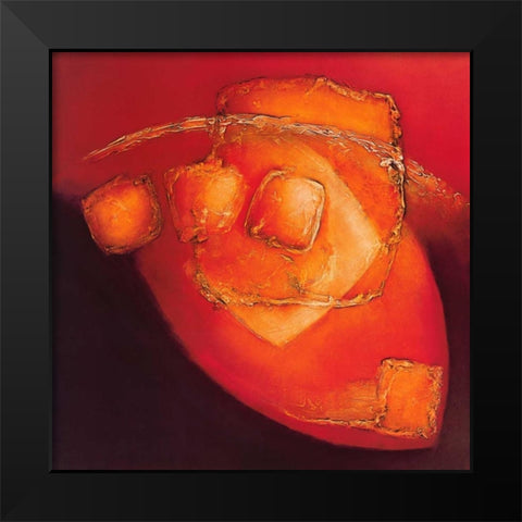 In motion I Black Modern Wood Framed Art Print by Optendrees, Liesbeth