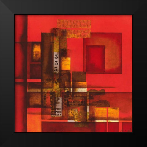 To fall in love again Black Modern Wood Framed Art Print by Oudkerk, Marie-Louise