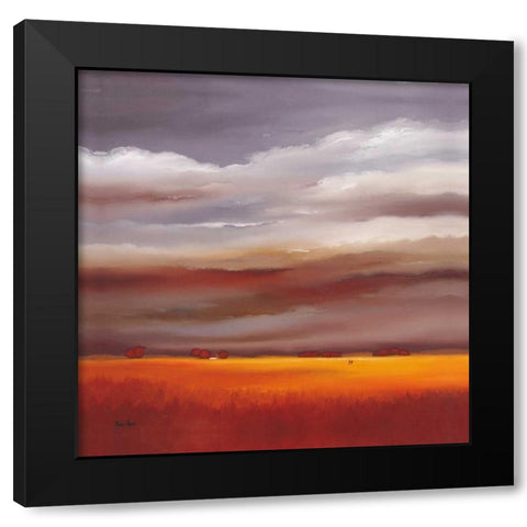 Evening walk I Black Modern Wood Framed Art Print with Double Matting by Paus, Hans