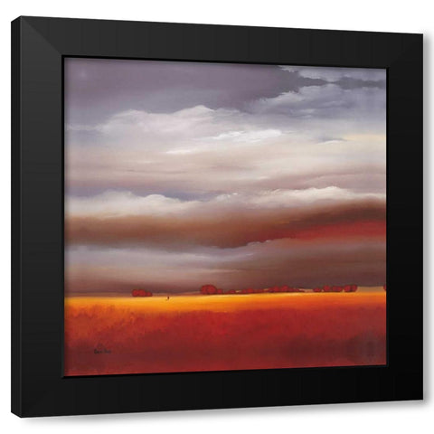 Evening walk II Black Modern Wood Framed Art Print by Paus, Hans