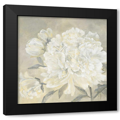 Paeonia I Black Modern Wood Framed Art Print with Double Matting by Roseboom, Jettie