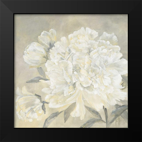Paeonia I Black Modern Wood Framed Art Print by Roseboom, Jettie