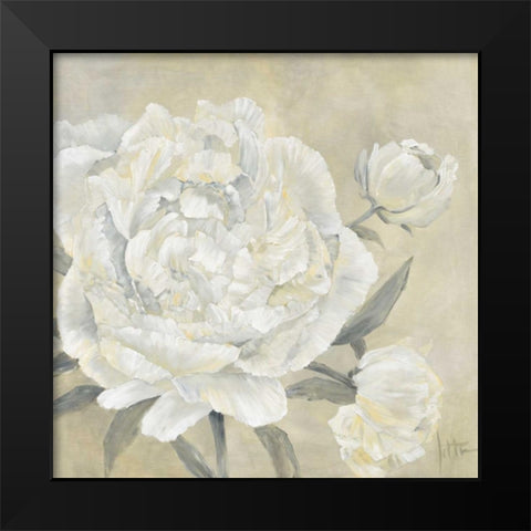 Paeonia II Black Modern Wood Framed Art Print by Roseboom, Jettie