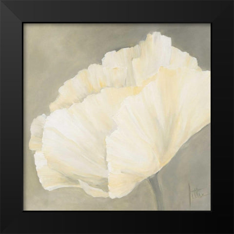 Poppy in white III Black Modern Wood Framed Art Print by Roseboom, Jettie