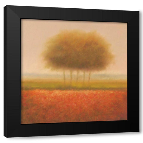 Orange group of trees Black Modern Wood Framed Art Print by Dolieslager, Hans