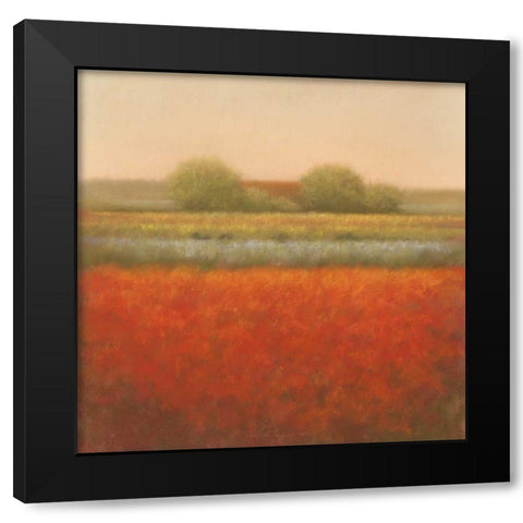 Red field Black Modern Wood Framed Art Print by Dolieslager, Hans