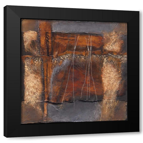 Expression II Black Modern Wood Framed Art Print with Double Matting by Optendrees, Liesbeth