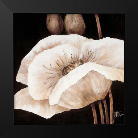 Amazing poppies I Black Modern Wood Framed Art Print by Roseboom, Jettie
